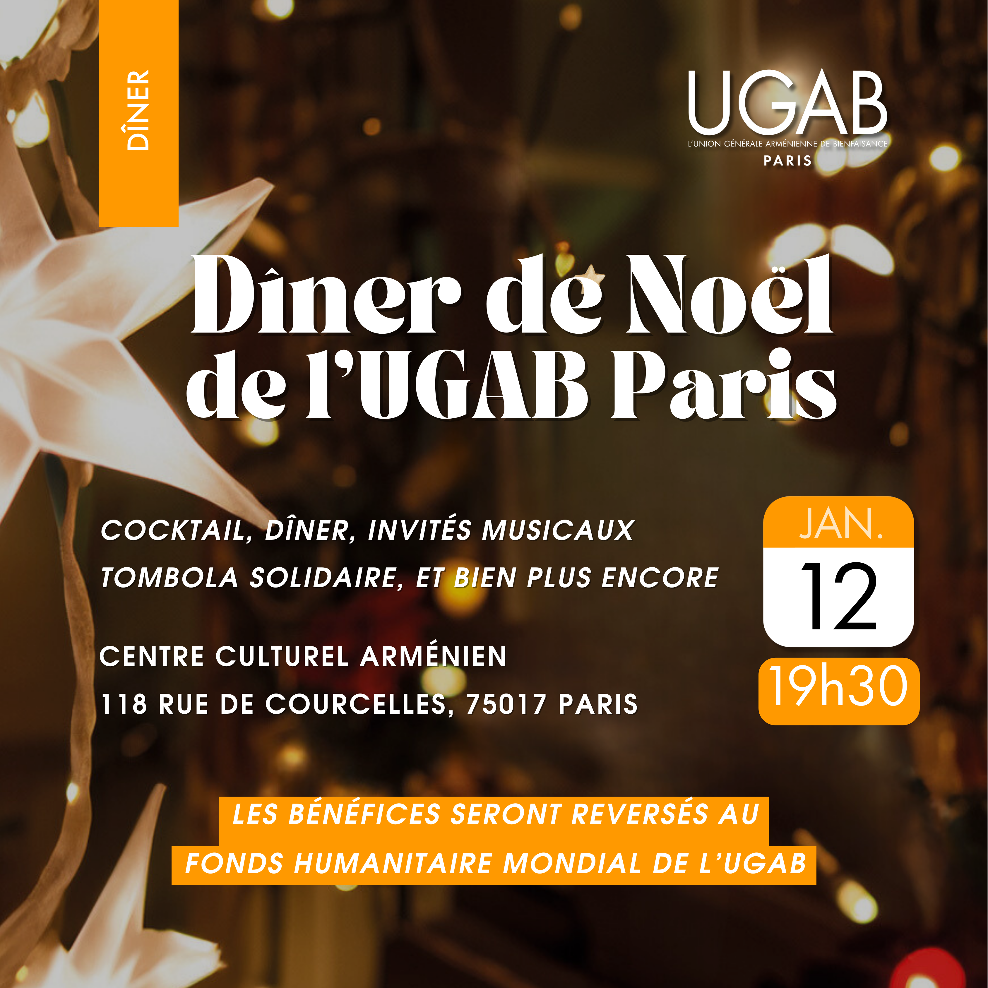 Dîner de Noël de l'UGAB Paris