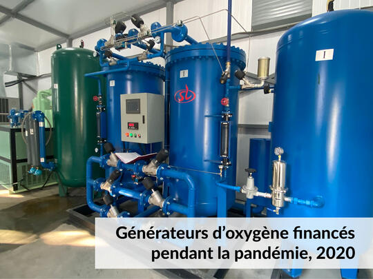 Générateurs d’oxygène financés pendant la pandémie, 2020